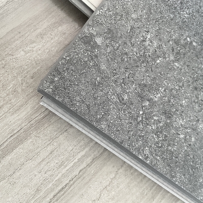 Embossed Surface 4mm Rigid SPC Vinyl Flooring for Kitchen Easy Click Lock Installation