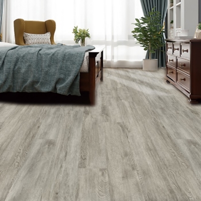 Durable PVC Flooring Plank in 5mm Thickness with Click System and Wood Grain Finish