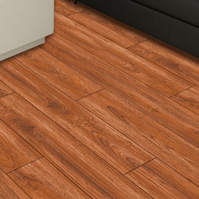 Durable PVC Flooring Plank in 5mm Thickness with Click System and Wood Grain Finish