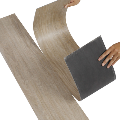 Modern House Tiles Flooring 8''x48'' Smooth Peel and Stick Self Adhesive Strip Vinyl