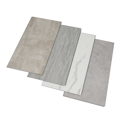 Rigid Vinyl Flooring with Click System 4.2mm Thick White Marble SPC Lock Floor Tiles