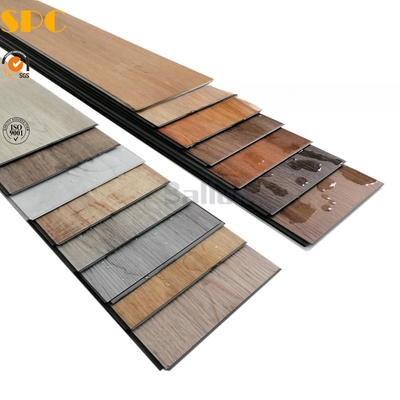 2mm-7mm Thickness Click Lock Hybrid Flooring in Rustic Walnut for Contemporary Spaces