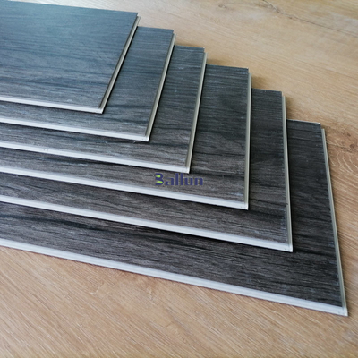 Customized Color SPC Flooring Black Vinyl Wood Plank Waterproof Click 4mm 5mm 6mm