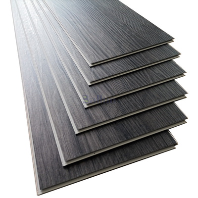 Customized Color SPC Flooring Black Vinyl Wood Plank Waterproof Click 4mm 5mm 6mm